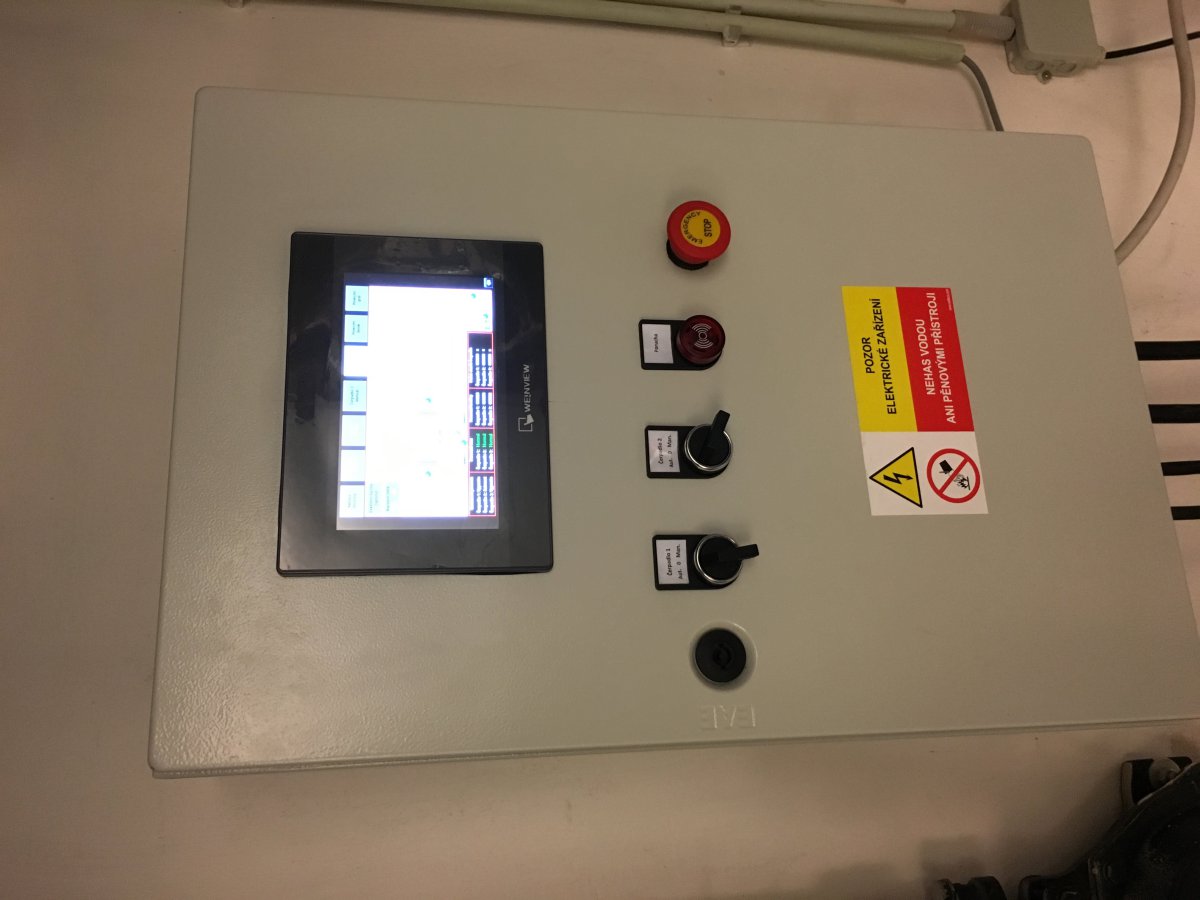 Výroba a instalace rozvaděče přečerpávací stanice odpadních vod.